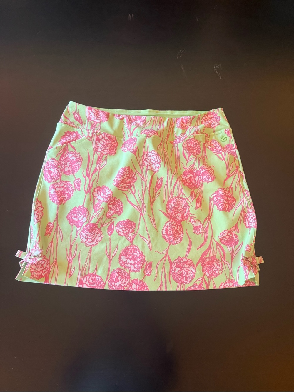 Lilly Pulitzer Pink Floral Mini Skort on Green
